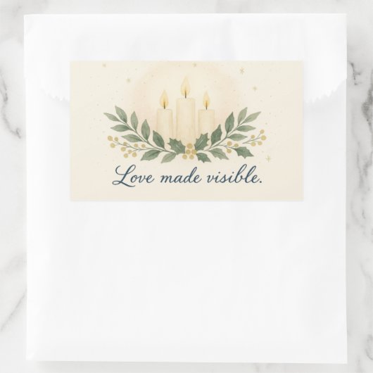 Love Made Visible — Christmas Sticker (Tasche)
