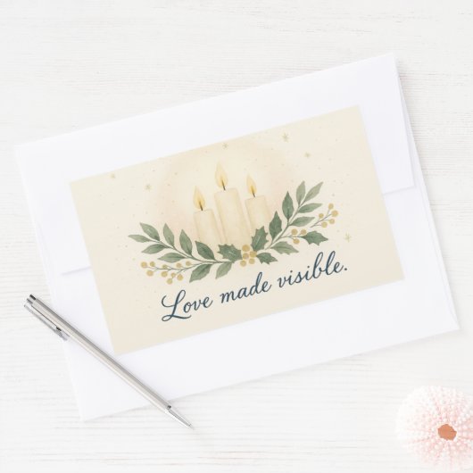 Love Made Visible — Christmas Sticker (Umschlag)