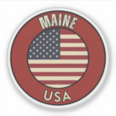 Love Maine Gift - Cute ME State Souvenir Aufkleber (Vorderseite)