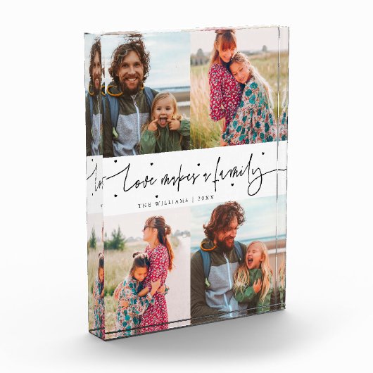 Love Makes a Family Modern Script Fotoblock (Links)
