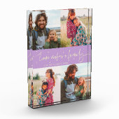 Love Makes a Family Modern Script Lemon Wisteria Fotoblock (Links)