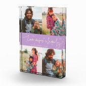 Love Makes a Family Modern Script Lemon Wisteria Fotoblock (Rechts)