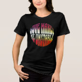 Love Makes Me Unstable – Warped Typography Design Tri-Blend Shirt (Vorderseite)