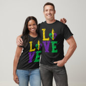 LOVE Mardi Gras Fleur De Lys Mardi Gras Parade New T-Shirt (Unisex)