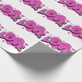 LOVE Mattes Geschenkpapier (Ecke)