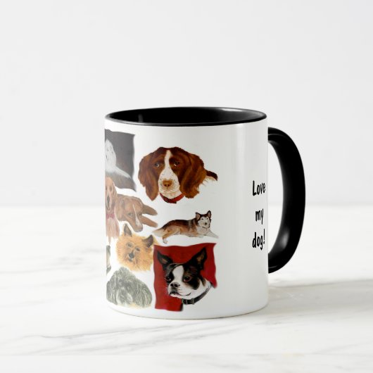 Love me, love my dog humorous tasse (VorderseiteRechts)