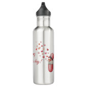 Love Medicine Valentine's Day Design Edelstahlflasche (Rechts)