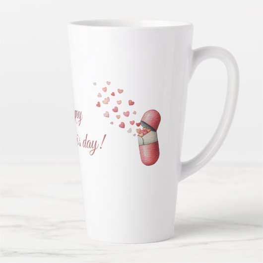 Love Medicine Valentine's Day Design Milchtasse (Rechts)
