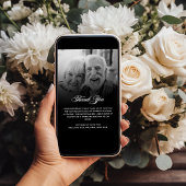 Love Memory 2-Foto Elegantes Skript Beerdigung Dankeskarte