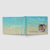 Love Memory Beach Water Shore Beerdigung Foto Gästebuch (Voll)