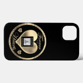 Love Memory Foto Herz Gold Case-Mate iPhone Hülle (Rückseite (Horizontal))