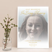 Love Memory Gold Hochzeitsreservierung Sitzplatz L Poster