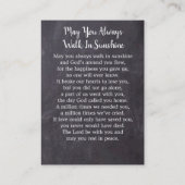 Love Memory Memorial Beerdigung Belegekarte 3 Foto Telefonnummerkarte (Rückseite)