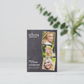 Love Memory Memorial Beerdigung Belegekarte 3 Foto Telefonnummerkarte (Stehend Vorderseite)