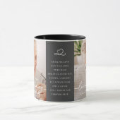 Love Memory Moderne Elegantes Herz Foto Gedenkstät Tasse (Zentrum)