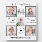 Love Memory Personalisiert 5 Picture Memorial Fotoplatte (Vorderseite)