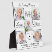 Love Memory Personalisiert 5 Picture Memorial Fotoplatte (Seite)