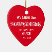 Love Memory Personalisiert DAUGHTER Weihnachten Keramik Ornament (Rechts)