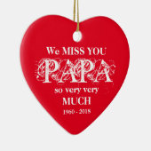 Love Memory Personalisiert PAPA Weihnachtsschmuck (Rechts)