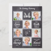 Love Memory Remembrance Foto Beerdigung Beileid Dankeskarte (Vorderseite)