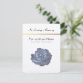 Love Memory Vintage Rose 3 Beerdigung Ankündigung (Stehend Vorderseite)