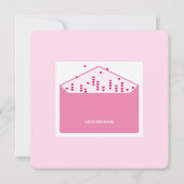 Love Message Pink Hearts Minimalist Cute Funny   (Vorderseite)