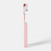 Love Message with Pink Flowers Custom iPhone Hülle (Linke Seite)