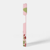 Love Message with Pink Flowers Custom iPhone Hülle (Rechte Seite)