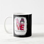 Love Messy Bun Dyslexia Teacher Valentines Day Ma Kaffeetasse (Links)
