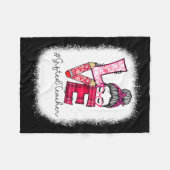 Love Messy Bun Ed Teacher Valentines Day Matching Fleecedecke (Vorderseite (Horizontal))