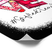 Love Messy Bun Ed Teacher Valentines Day Matching Poster (Ecke)