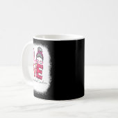 Love Messy Bun Homeschool Teacher Squad Valentine  Kaffeetasse (Vorderseite Links)