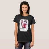 Love Messy Bun Math Specialist Valentine's Day Mat T-Shirt (Vorne ganz)