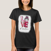 Love Messy Bun Teacher Squad Valentine's Day Match T-Shirt (Vorderseite)