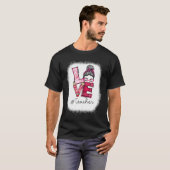 Love Messy Bun Teacher Squad Valentine's Day Match T-Shirt (Vorne ganz)