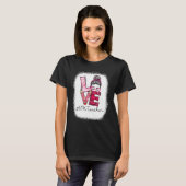Love Messy Bun VPK Teacher Squad Valentine's Day M T-Shirt (Vorne ganz)