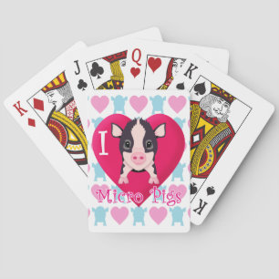 Love Micro Pigs Spielkarten