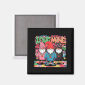 Love Mine Gnomes Urban Street Art Valentines Graff Magnet (Vorderseite/Rückseite)