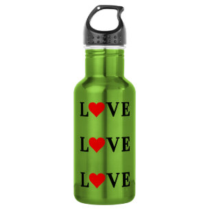 LOVE Minimalistisch Elegant Edelstahlflasche