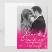 Love Mist Foto Save the Date | fuchsia (Vorne/Hinten)