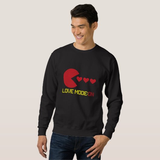 Love Mode Arcade-Herzen Sweatshirt (Vorne ganz)