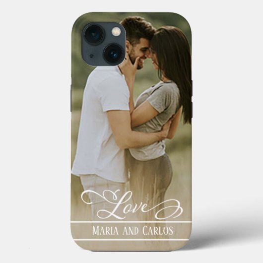 Love Modern Stylish Photo Trendy Case-Mate iPhone Hülle (Rückseite)