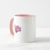 Love Modern Watercolor Artsy Valentine's Day Tasse (Vorderseite Links)