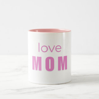 Love Mom Mug – Sweet Gift for Mother’s Day Zweifarbige Tasse