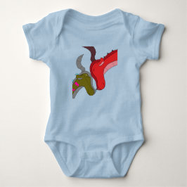 Love: Momma and Baby Dragon Bodysuit Baby Strampler