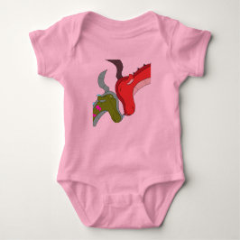 Love: Momma and Baby Dragon Bodysuit Baby Strampler