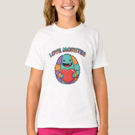 Love Monster Cute Furry Funny Kids Valentine T-Shirt