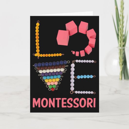 Love Montessori Education Math Teacher  Karte (Vorderseite)