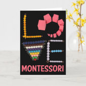 Love Montessori Education Math Teacher  Karte (Gelbe Blume)
