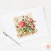 LOVE - Most Ardently - Mr Darcy Quadratischer Aufkleber (Umschlag)